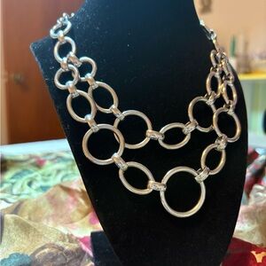 Source Unknown Silver Circle Necklace